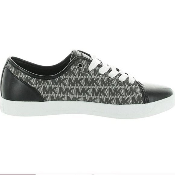 Michael Kors MK City Sneaker MONOGRAM Graphite Black Grey Lace Up Shoe size 8 - Picture 3 of 9